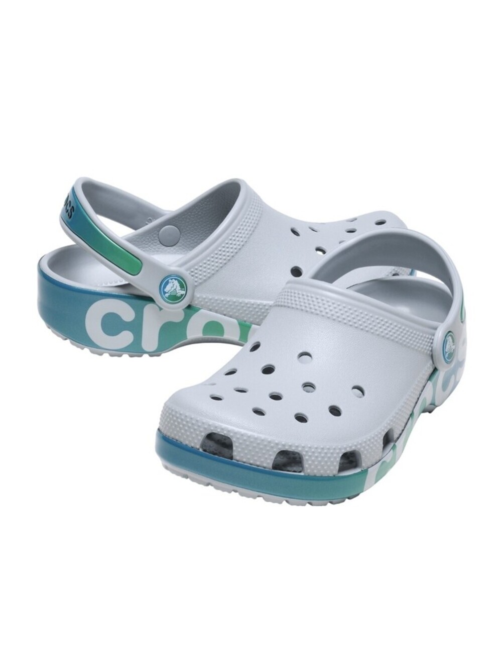 Crocs Classic Reflector Clog GS Mirage / Multi Big Kids Sz. 6J NEW